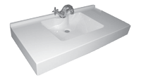 Vasque rectangle