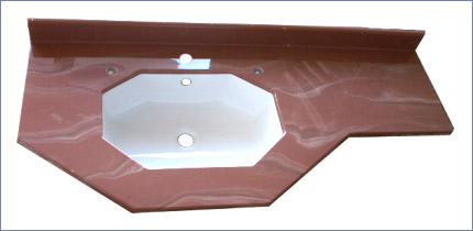 Plan vasque pan biseauté